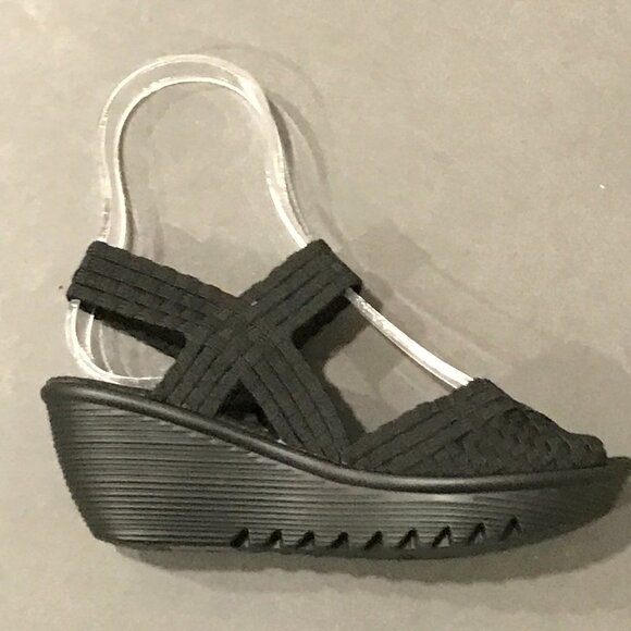 BERNIE MEV WEDGE BLACK SANDAL FAME - Picture 4 of 4